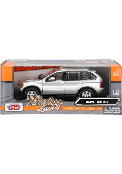Motor Max 1:24 Bmw X5 Diecast Model Araba - Metal Koleksiyonluk Araç - Gümüş Gri