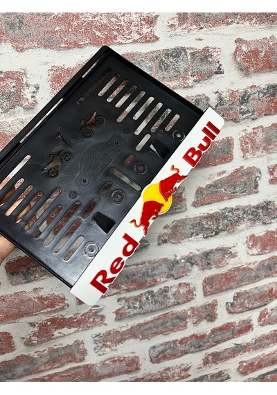 Red Bull Beyaz Pleksi Motor Plakalığı