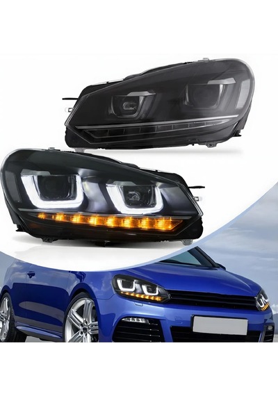 Volksvagen Golf 6 2010.2011.2012 Mk6 Çift U Ön Far