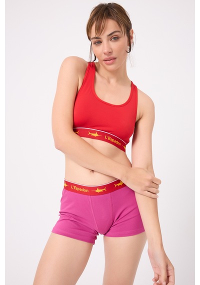 Athleshorts Yüksek Bel Kadın Kısa Şort -3293 Pembe