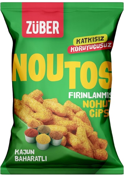Züber Noutos Kajun Baharatlı Nohut Cipsi 3 x 55 G