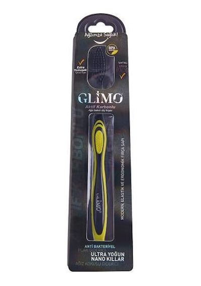 Glimo Aktif Karbonlu Sarı Ağız Bakım Diş Fırçası