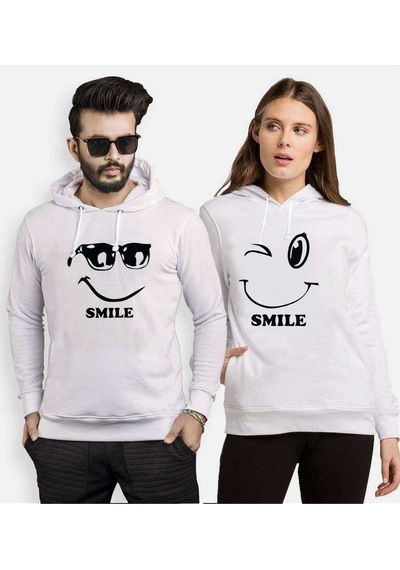 Tshirthane Smile Love Sevgili Kombinleri Kapüşonlu Kombini