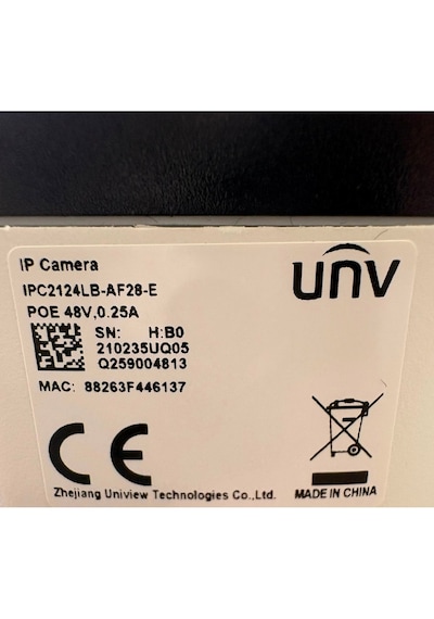 Unv Ipc2124lb-af28-e 4mp 2.8mm Eco Ir Lıght Bullet Sesli Ip Kamera