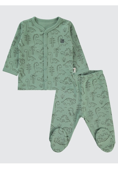 Civil Baby Erkek Bebek Pijama Takımı 1-6 Ay Soft Haki Soft Haki