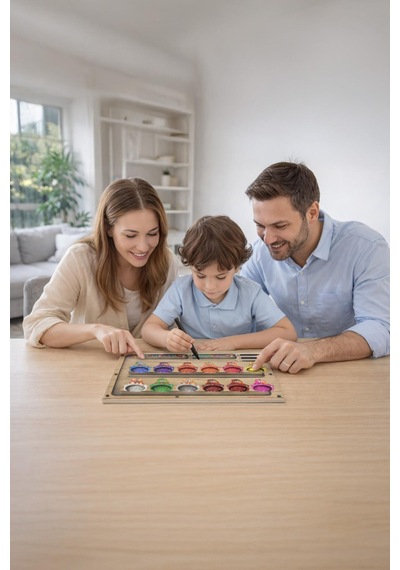 Manyetik Labirent Montessori Matematik Oyunu Harfleri  Öğreniyorum Eğitici Oyuncak 25 cm