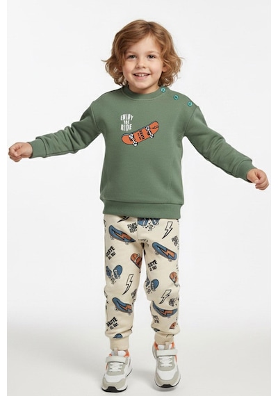 Breeze Erkek Bebek Eşofman Takımı Kaykay Zamanı 9 Ay-3 Yaş, Mint Yeşili Mint Yeşili