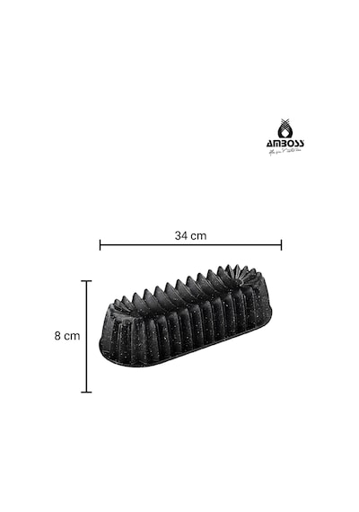 Rosa Döküm Baton Kek Kalıbı 34x12 Cm Siyah