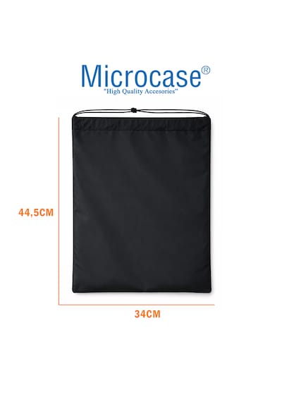 Microcase Su Geçirmez İpli Ayakkabı Eşya Düzenleyici Seyahat Çantası Hurç 44,5x34 Cm 5 Adet Al5504 Siyah