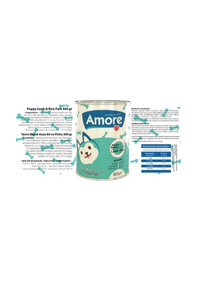 Amore Kuzu Etli Yavru Köpek Konservesi 3 x 400 G + Chunks 2 x 400 G + Şampuan 200 ML