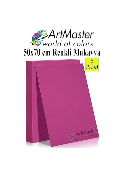 Pembe Renkli Mukavva 50x70 Cm 5 Adet 1 Paket Renkli Sert Karton 1.0 Mm Anasınıfı Hobi Etkinlik Okul Öncesi Elişi