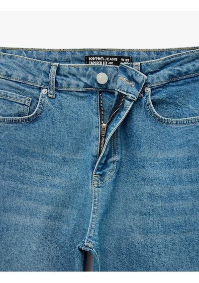 Koton Normal Bel Cepli Regular Fit Pamuklu Tapered Jean Pantolon - Joe Jean Açık İndigo 6sam40394nd Koton Normal Bel Cepli Regular Fit Pamuklu Tapered Jean Pantolon - Joe Jean Açık İndigo 6sam40394nd