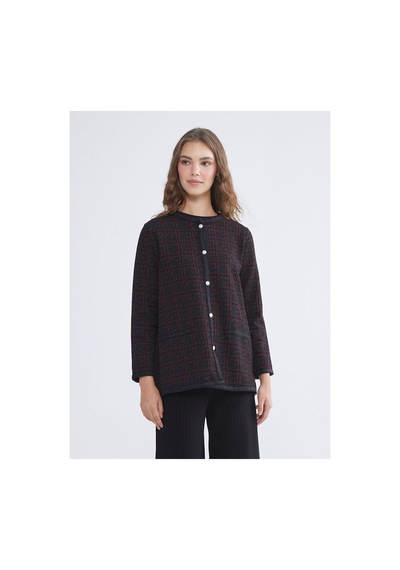 LC Waikiki Nevavm Farkıyla Lcw Grace Bordo Jakar Desenli Kadın Hırka Bordo - 927429160 Bordo