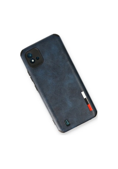 Realme C11 2021 Kılıf Loop Deri Silikon - Lacivert Siyah