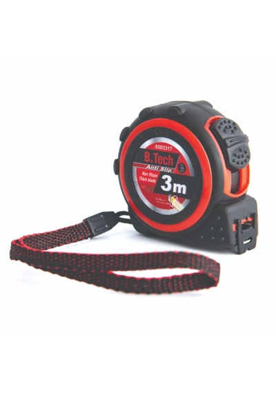 B-tech 3 Metre Çelik Şerit Metre Ergonomik El Aleti Ölçü Aleti 3 M