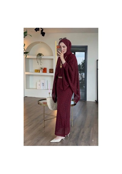 Bomii Kadın Anjurlu Takım 3lü Takım Bordo - 936384815 Bordo