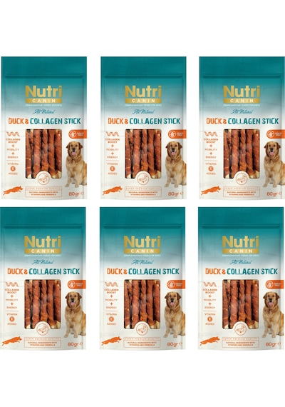 Nutri Canin Ördek Eti Sargılı Kolajen Çubuk Tahılsız Köpek Et Ödülü 80 G X 6 Adet