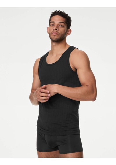 Marks & Spencer 2'li Supima Atlet Seti T14001683a Siyah