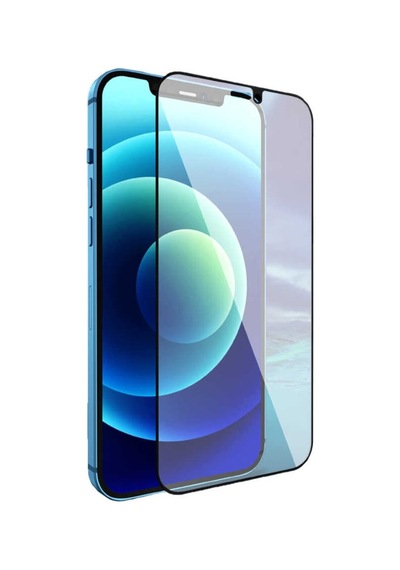 Apple Uyumlu   iPhone 13 Temperli Cam Full Ekran Koruyucu Siyah