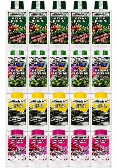 Ozn-tropikal 4 Farklı Bitki Ve Çiçek Bakım Besini 20 X 225 Ml