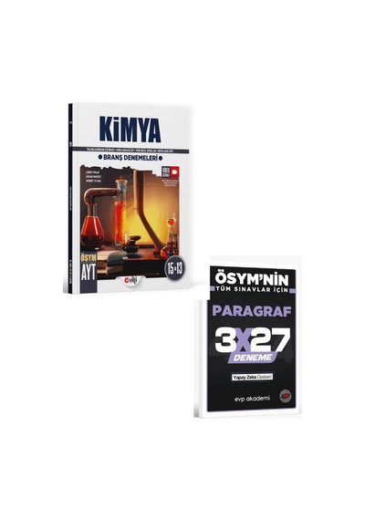 Ulti 2027 Ayt Kimya 15 X 13 Branş Denemeleri+ Evp Akademi Paragraf