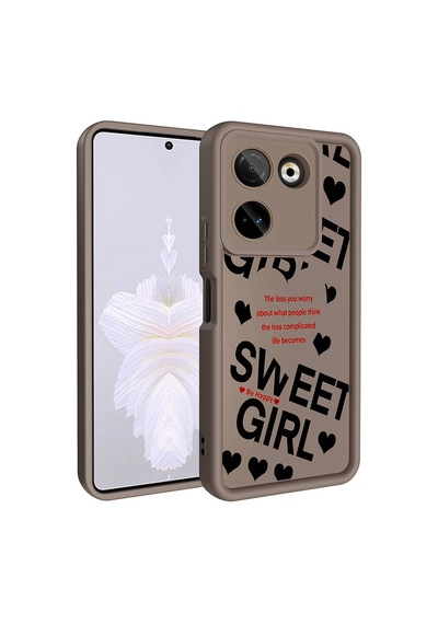 Zore Tecno Camon 20 Pro 4g Kılıf Kamera Korumalı Baskılı Arka Yüzey Ogaa Klas Kapak - Siyah
