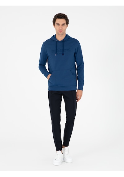 Mavi Regular Fit Kapüşonlu Sweatshirt