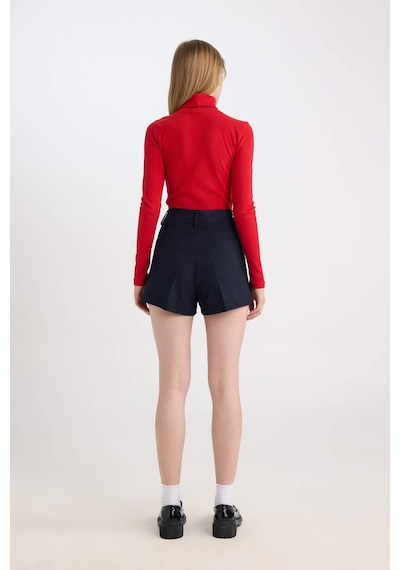 DeFacto Coool Slim Fit Dar Kesim Normal Bel Basic Düz Şort D5250AX24AUNV245 Lacivert