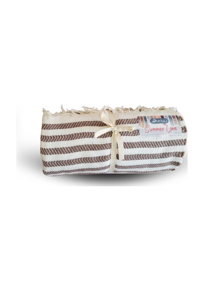 Aksu Summer Line Çok Amaçlı Örtü Pike Koltuk Örtüsü 170x220 Espresso Sütlü Kahve