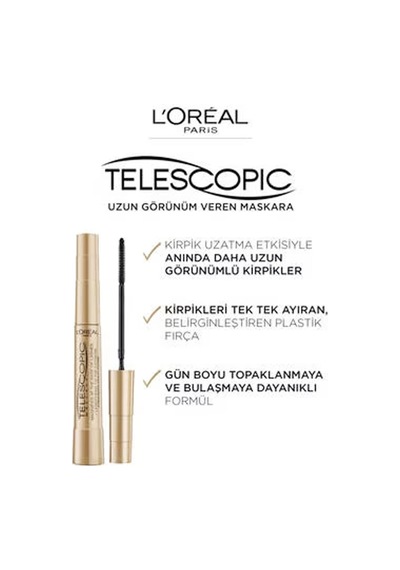 Telescopic Maskara Gold Black Siyah