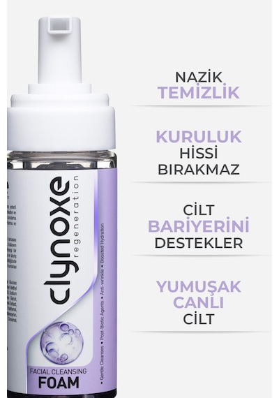 Clynoxe Facial Cleansing Foam Post-biyotik Kompleksli Yüz Temizleme Köpüğü 150 ML