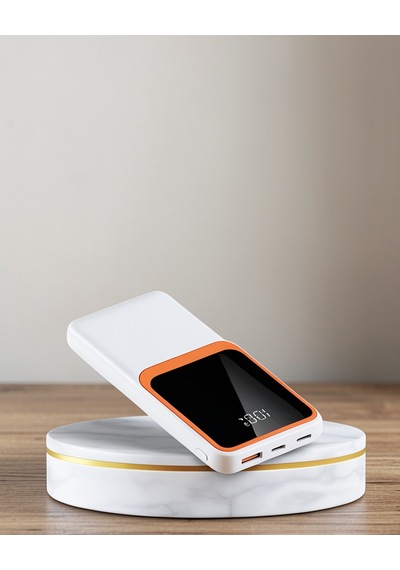 Powerbank 10000 Mah Çift Usb Çıkışlı Type-c Girişli Şık Beyaz Tasarım Çok Renkli
