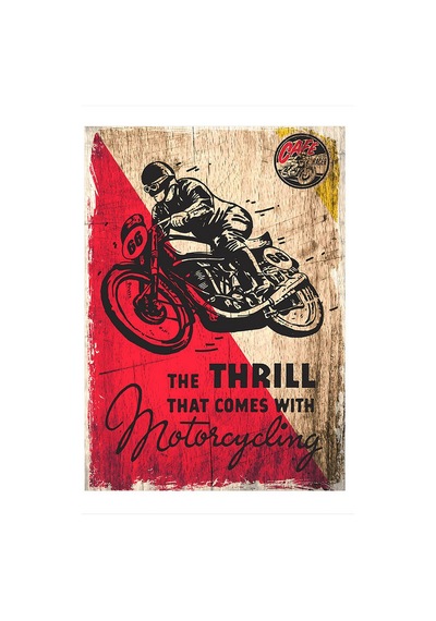 Motor Yarışı İle Gelen Heyecan Art Mdf Poster 50 Cm X 70 Cm