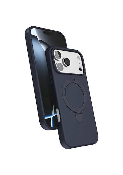 Gld-spt- Newface Apple Uyumlu iPhone 17 Pro Max Regal Magsafe Standlı Kapak - Lacivert