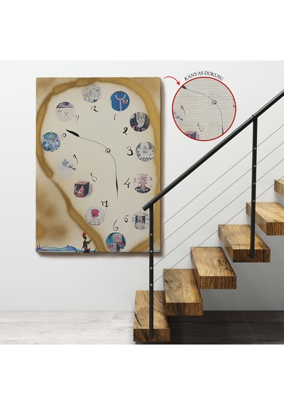 Miyrem^ Canvas Serie Salvador Dali - Horloge Tablo-7396