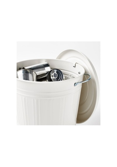 Ikea Knodd Çöp Kutusu, Beyaz, 16 Lt, Kapaklı