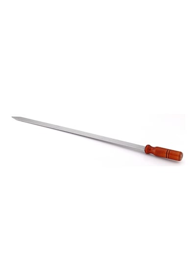 Gönen Çelik Paslanmaz Şiş 1 Adet 2.50 Cm Yası 60 Cm Boy Ahşap Sa