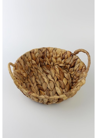 Hasır Rattan Ekmeklik Ekmek Sepeti Yuvarlak 23cm