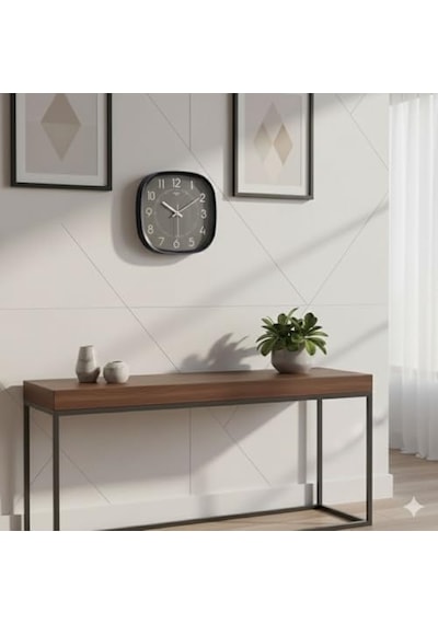Galaxy Premium Serisi Abs Kasa Duvar Saati Oval 30 Cm Gri Renkli Klasik Kadran 0240-beyaz-şekilli-48cm