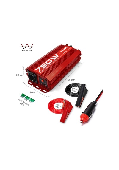 Kobb Kbn750 12V/220V 750Watt Tam Sinüs Dönüştürücü İnvertör (548705253)