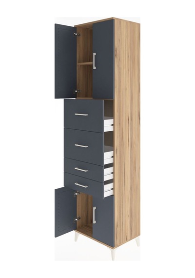 Hyperion Dolap 2 Raflı 4 Çekmeceli 4 Kapaklı 60x44x243 Çam-an... Çam Hyperion Dolap 2 Raflı 4 Çekmeceli 4 Kapaklı 60x44x243 Çam-an... Çam
