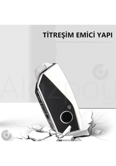 Bmw İ7 İ5 İ4 İx X1 X5 X6 X7 Xm 2 3 4 5 7 Serisi G07 F98 G70 G09 Gümüş Tpu Anahtar Kılıfı Siyah