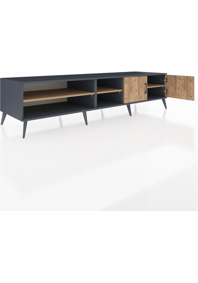 Kronos Tv Ünitesi 3 Raflı 2 Kapaklı 220x59x51 Antrasit-çam Atlas Çam/atlas Çam - Antrasıt Kronos Tv Ünitesi 3 Raflı 2 Kapaklı 220x59x51 Antrasit-çam Atlas Çam/atlas Çam - Antrasıt