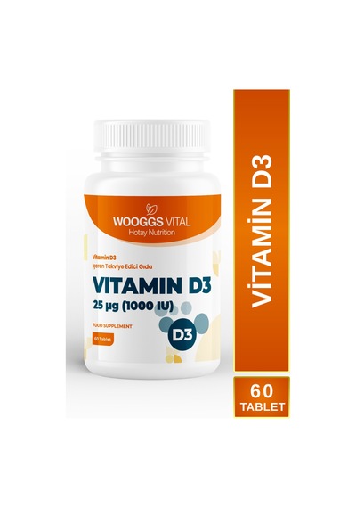 D3 Vitamin 1000 Iu 25 Μg Takviye Edici Gıda - 60 Tablet