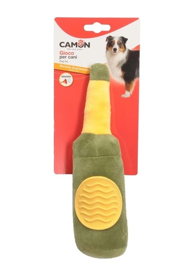 Camon Şişe Şeklinde Gıcırtılı Sesli Polyester Köpek Oyuncağı 29 Cm