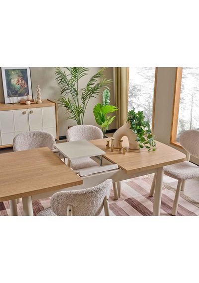 Santo Yemek Odası Takımı Krem