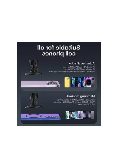 Titreşim Önleyici 360 Dönebilir Araç Telefonu Tutucu - Mıknatıslı