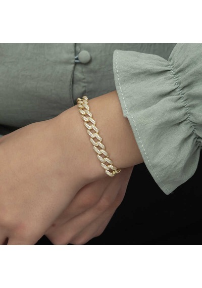Gümüş Gold Taşlı Gurmet Bayan Gümüş Bileklik 05910384