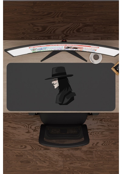 V For Vendetta V5 90x40 Xxl Gaming Kauçuk Kaymaz Taban Mouse Pad Fare Altlığı