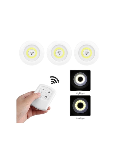 3lü Kumandalı Kabin Led Set Gece Lambası Mutfak Tezgah Altı Dolap İçi Kabin Altı Banyo Aydınlatması